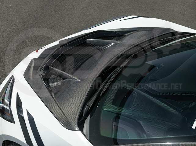 2020-PRESENT CHEVROLET CORVETTE C8 | ZR1 REPLICA STYLE DOUBLE SIDED CARBON FIBER FRONT VENTED HOOD